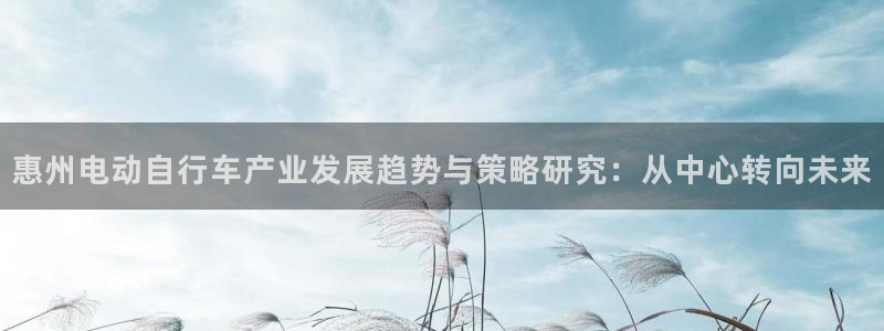 fb集团官网：惠州电动自行车产业发展趋势与策略研究：从中心转